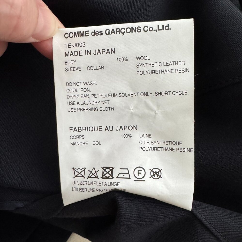 Tricot Comme des Garcons Varsity Jacket in Navy/Black, size Large (fits S/M!!) - Picture 5 of 7